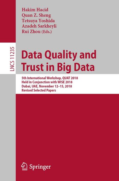 Produktbild: Data Quality and Trust in Big Data