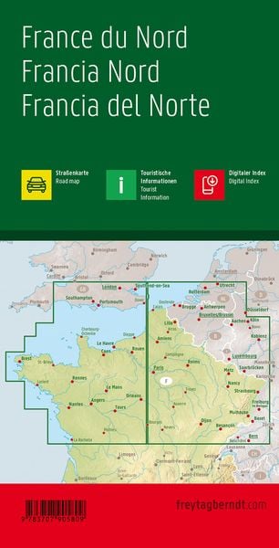 Frankreich Nord / France Nord 1 : 500 000. Autokarte, Straßenkarte