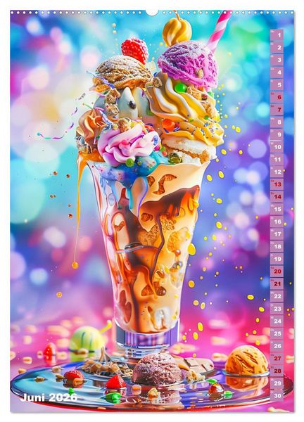 Produktbild: Leckeres Fast Food (hochwertiger Premium Wandkalender 2026 DIN A2 hoch), Kunstdruck in Hochglanz