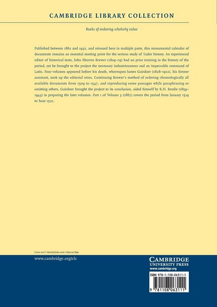 Produktbild: Letters and Papers, Foreign and Domestic, of the Reign of Henry VIII - Volume 3