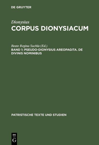 Produktbild: Pseudo-Dionysius Areopagita. De Divinis Nominibus