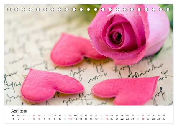 Produktbild: Mein Herz schl&auml;gt pink (Tischkalender 2026 DIN A5 quer), CALVENDO Monatskalender