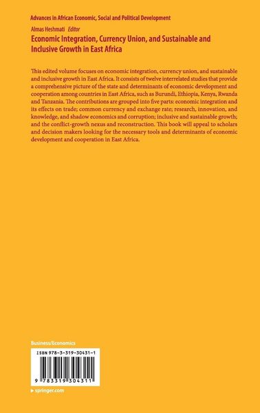 Produktbild: Economic Integration, Currency Union, and Sustainable and Inclusive Growth in East Africa
