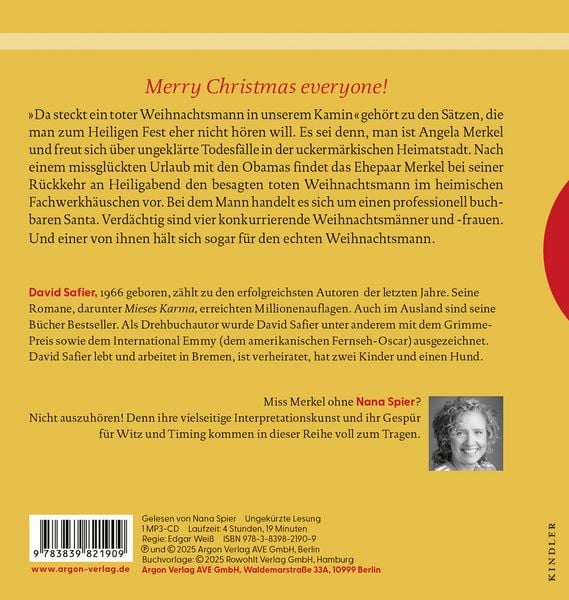Produktbild: Miss Merkel: Mord unterm Weihnachtsbaum