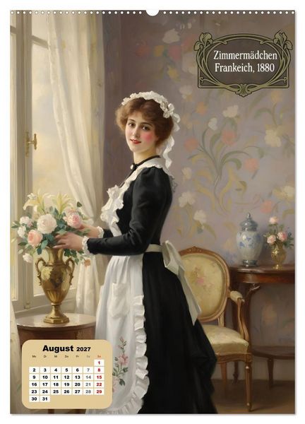 Produktbild: Dienstm&auml;dchen durch die Jahrhunderte (hochwertiger Premium Wandkalender 2027 DIN A2 hoch), Kunstdruck in Hochglanz
