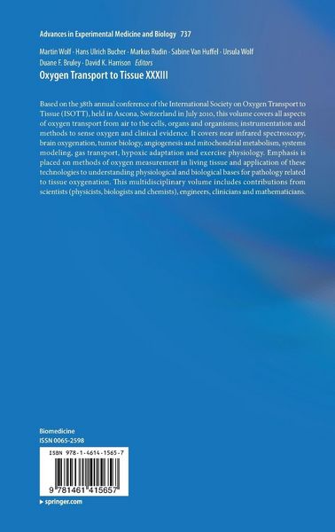 Produktbild: Oxygen Transport to Tissue XXXIII