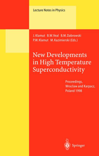 Produktbild: New Developments in High Temperature Superconductivity