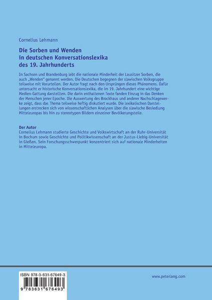 Produktbild: Die Sorben und Wenden in deutschen Konversationslexika des 19. Jahrhunderts