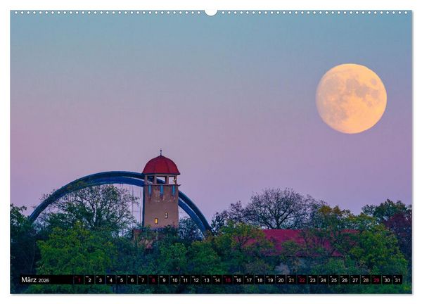 Produktbild: Halle-Luna - Monds&uuml;chtig in Halle-Saale (hochwertiger Premium Wandkalender 2026 DIN A2 quer), Kunstdruck in Hochglanz