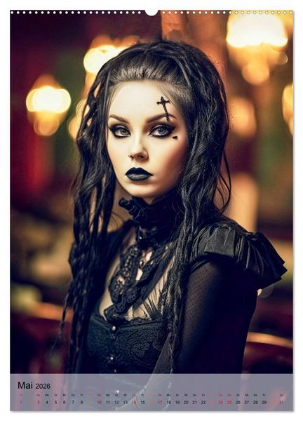 Produktbild: Gothic ist cool (hochwertiger Premium Wandkalender 2026 DIN A2 hoch), Kunstdruck in Hochglanz