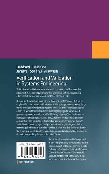 Produktbild: Verification and Validation in Systems Engineering