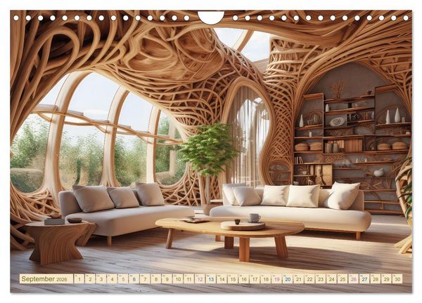 Produktbild: Exzentrische biomorphe Architektur (Wandkalender 2026 DIN A4 quer), CALVENDO Monatskalender
