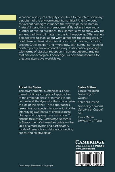 Produktbild: The Environmental Humanities and the Ancient World