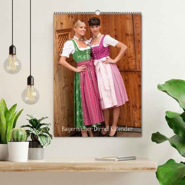 Produktbild: Bayerischer Dirndlkalender (Wandkalender 2026 DIN A2 hoch), CALVENDO Monatskalender