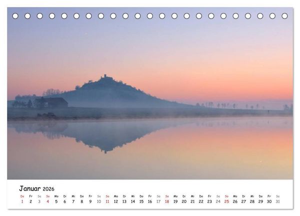 Produktbild: Morgendliche Stimmungen in Nordhessen (Tischkalender 2026 DIN A5 quer), CALVENDO Monatskalender