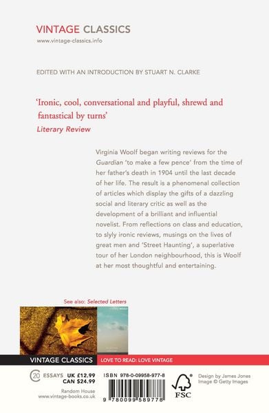 Produktbild: Street Haunting and Other Essays