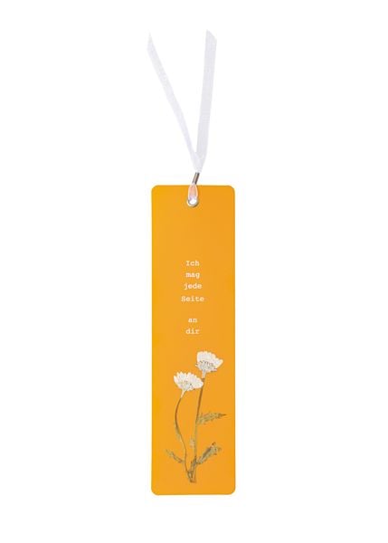Produktbild: R&auml;der Blumenlesezeichen Ich mag jede Seite an dir