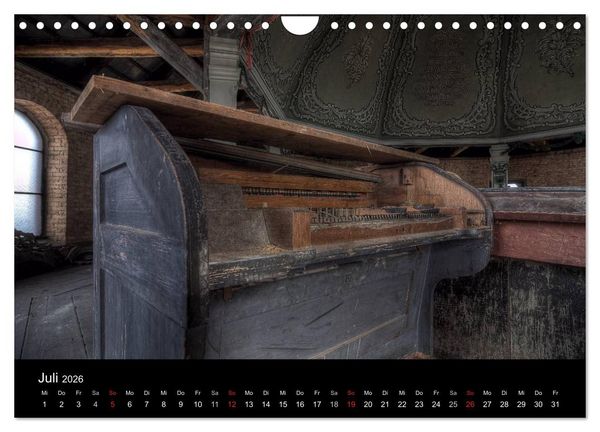 Produktbild: Verlassene Ort - Kirchen (Wandkalender 2026 DIN A4 quer), CALVENDO Monatskalender