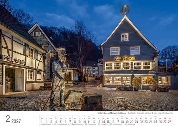 Produktbild: Schloss Burg und Burg an der Wupper 2027 Bildkalender A3 quer, spiralgebunden