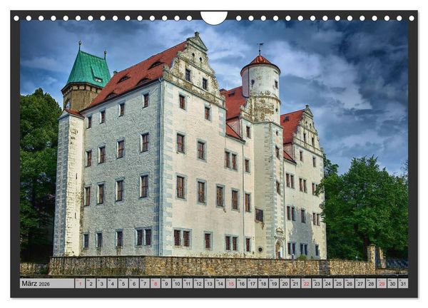 Produktbild: Burgen und Schl&ouml;sser um Dresden (Wandkalender 2026 DIN A4 quer), CALVENDO Monatskalender