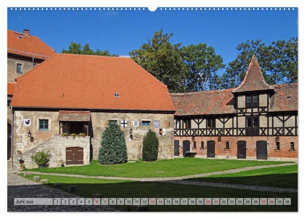 Produktbild: Schl&ouml;sser- und Burgenland Th&uuml;ringen (hochwertiger Premium Wandkalender 2026 DIN A2 quer), Kunstdruck in Hochglanz
