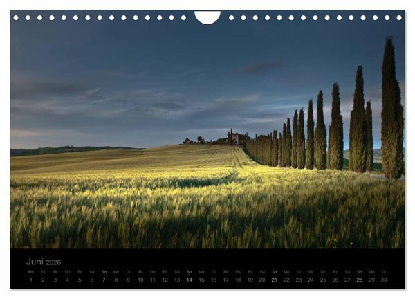 Produktbild: &ndash; Magie des Lichtes &ndash; TOSKANA (Wandkalender 2026 DIN A4 quer), CALVENDO Monatskalender