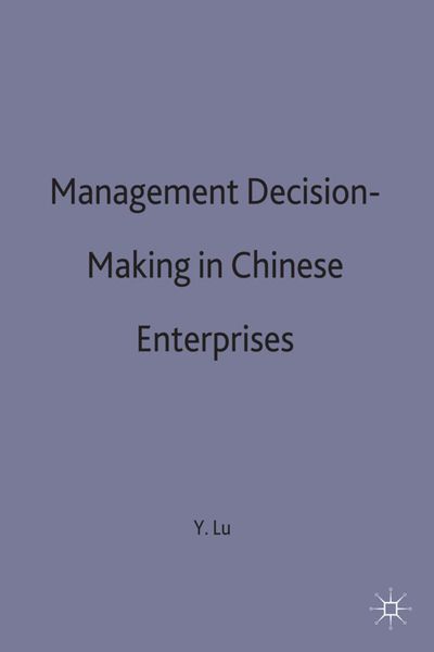 Produktbild: Management Decision-Making in Chinese Enterprises