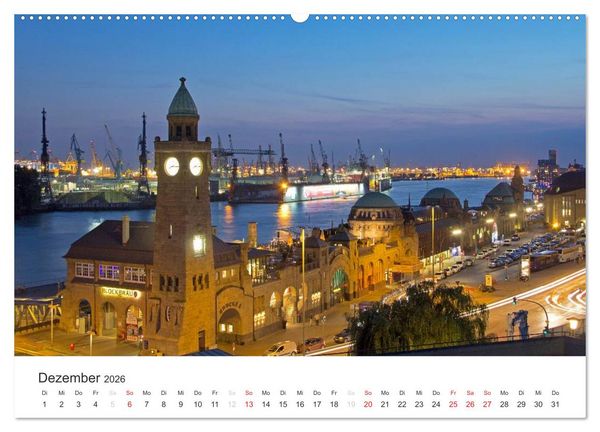 Produktbild: Hamburg (Wandkalender 2026 DIN A2 quer), CALVENDO Monatskalender