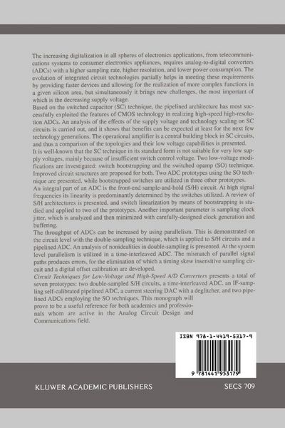 Produktbild: Circuit Techniques for Low-Voltage and High-Speed A/D Converters