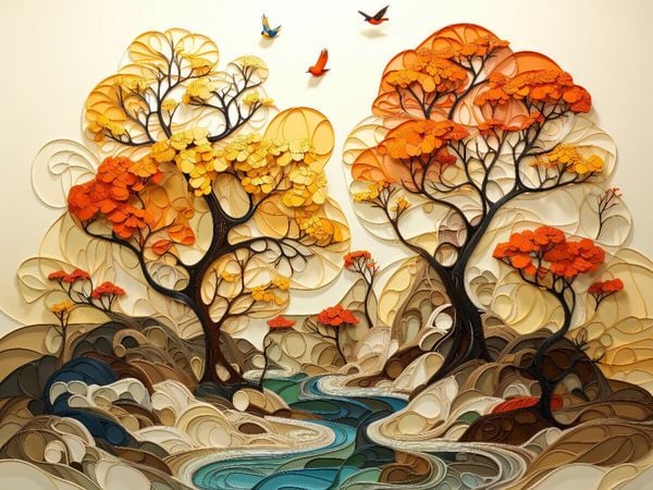 Produktbild: CALVENDO Puzzle Baum Kunst | 1000 Teile Lege-Gr&ouml;&szlig;e 64x48cm Foto-Puzzle f&uuml;r gl&uuml;ckliche Stunden