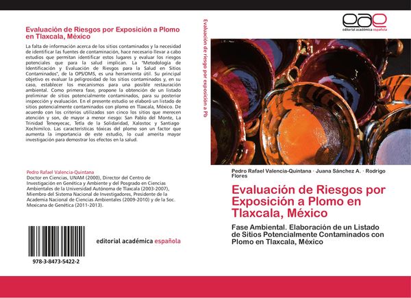 Produktbild: Evaluaci&oacute;n de Riesgos por Exposici&oacute;n a Plomo en Tlaxcala, M&eacute;xico
