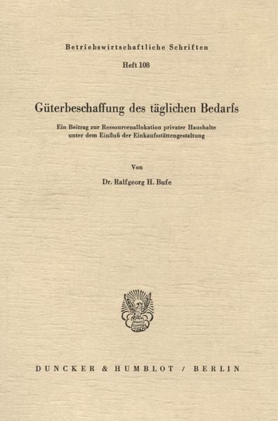 Produktbild: G&uuml;terbeschaffung des t&auml;glichen Bedarfs.