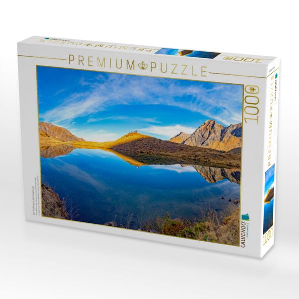 Produktbild: CALVENDO Puzzle Der Hacklsee in der Spiegelung | 1000 Teile Lege-Gr&ouml;&szlig;e 64x48cm Foto-Puzzle f&uuml;r gl&uuml;ckliche Stunden