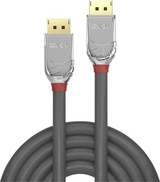 LINDY DisplayPort Anschlusskabel DisplayPort Stecker, DisplayPort Stecker 2.00 m Silber 36302 DisplayPort-Kabel