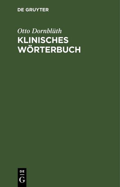 Produktbild: Klinisches W&ouml;rterbuch