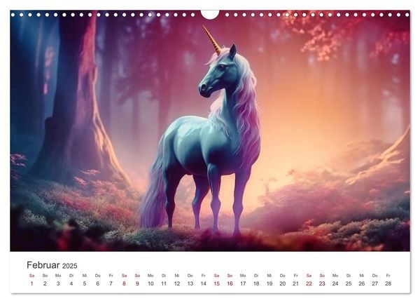'Magische Momente im Land der Einhörner (Wandkalender 2025 DIN A3 quer 