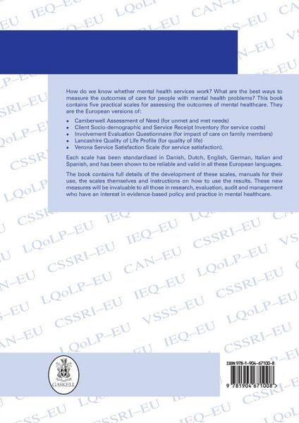 Produktbild: International Outcome Measures in Mental Health