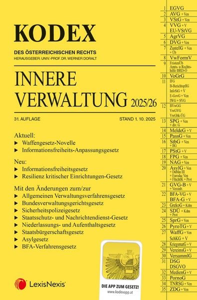 Produktbild: KODEX Innere Verwaltung 2025/26 - inkl. App
