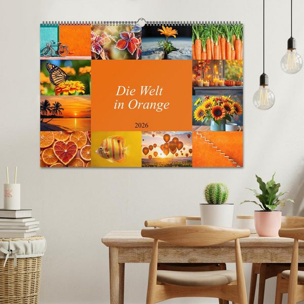 Produktbild: Die Welt in Orange (Wandkalender 2026 DIN A2 quer), CALVENDO Monatskalender