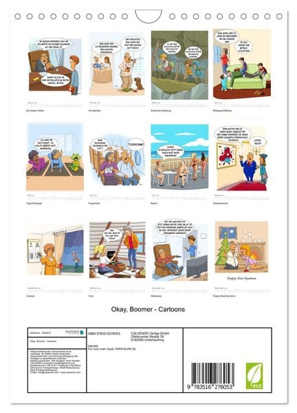 Produktbild: Okay, Boomer - Cartoons (Wandkalender 2026 DIN A4 hoch), CALVENDO Monatskalender
