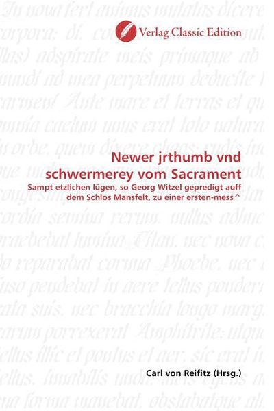 Produktbild: Newer jrthumb vnd schwermerey vom Sacrament