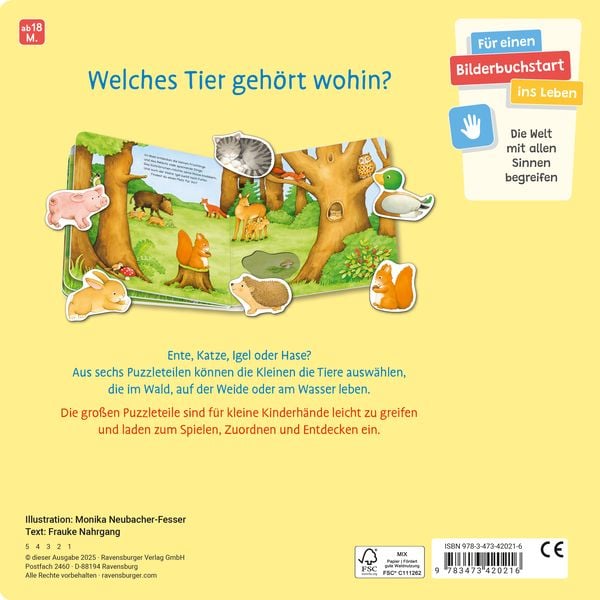 Produktbild: Mein liebstes Puzzle-Spielbuch - Tiere