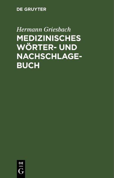 Produktbild: Medizinisches W&ouml;rter- und Nachschlagebuch