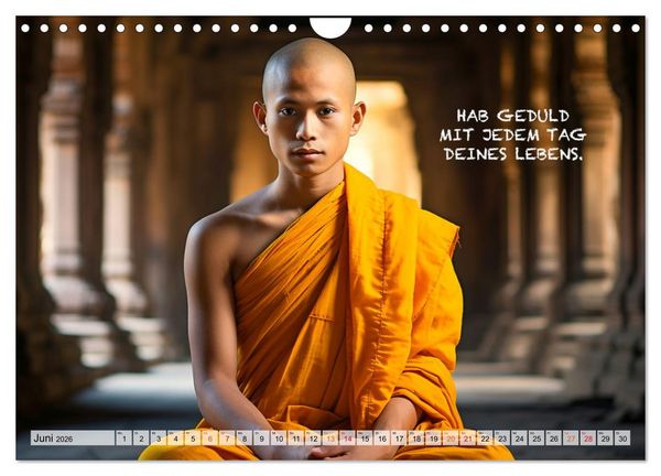 Produktbild: Buddhistische Spr&uuml;che (Wandkalender 2026 DIN A4 quer), CALVENDO Monatskalender