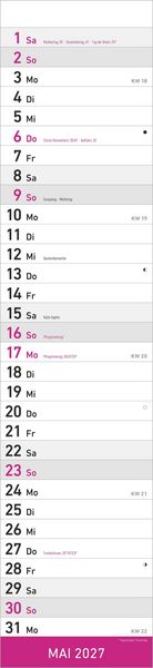 Produktbild: Streifenplaner PINK 2027