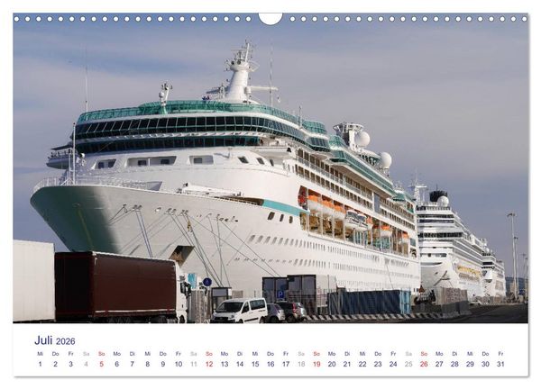 Produktbild: Giganten der Meere - Kreuzfahrtschiffe (Wandkalender 2026 DIN A3 quer), CALVENDO Monatskalender