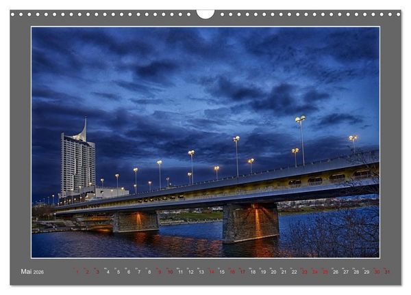 Produktbild: Gro&szlig;stadtabend - Die blaue Stunde in Wien (Wandkalender 2026 DIN A3 quer), CALVENDO Monatskalender