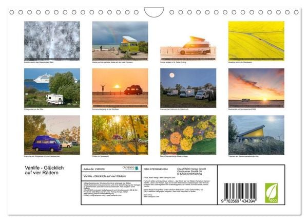 Produktbild: Vanlife - Gl&uuml;cklich auf vier R&auml;dern (Wandkalender 2027 DIN A4 quer), CALVENDO Monatskalender