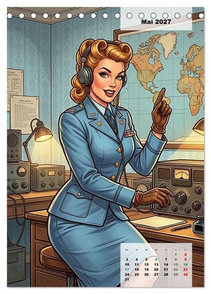 Produktbild: Uniform-Girls (Tischkalender 2027 DIN A5 hoch), CALVENDO Monatskalender
