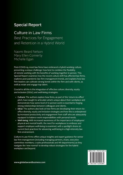 Produktbild: Culture in Law Firms